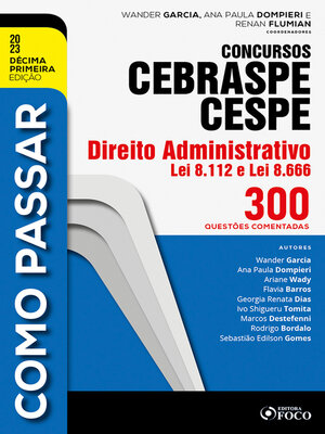 cover image of Como passar concursos CEBRASPE--Direito Administrativo
